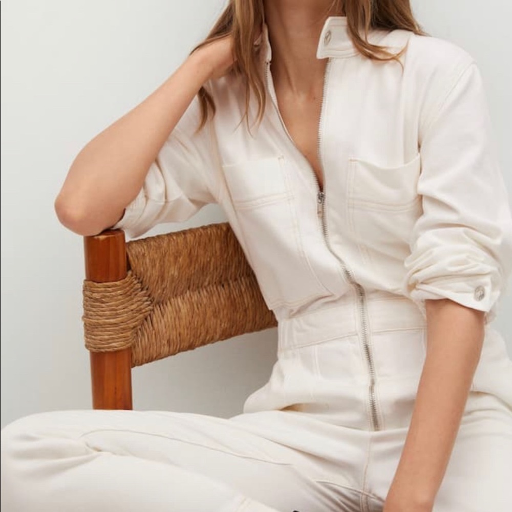 NEW MANGO JUMPSUIT OFF WHITE M